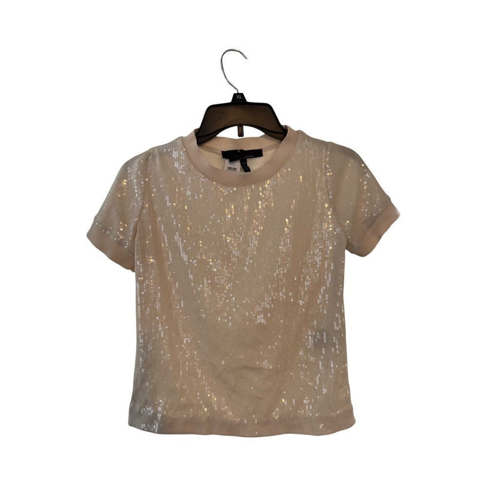 Sequin Short Sleeve Top